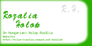 rozalia holop business card